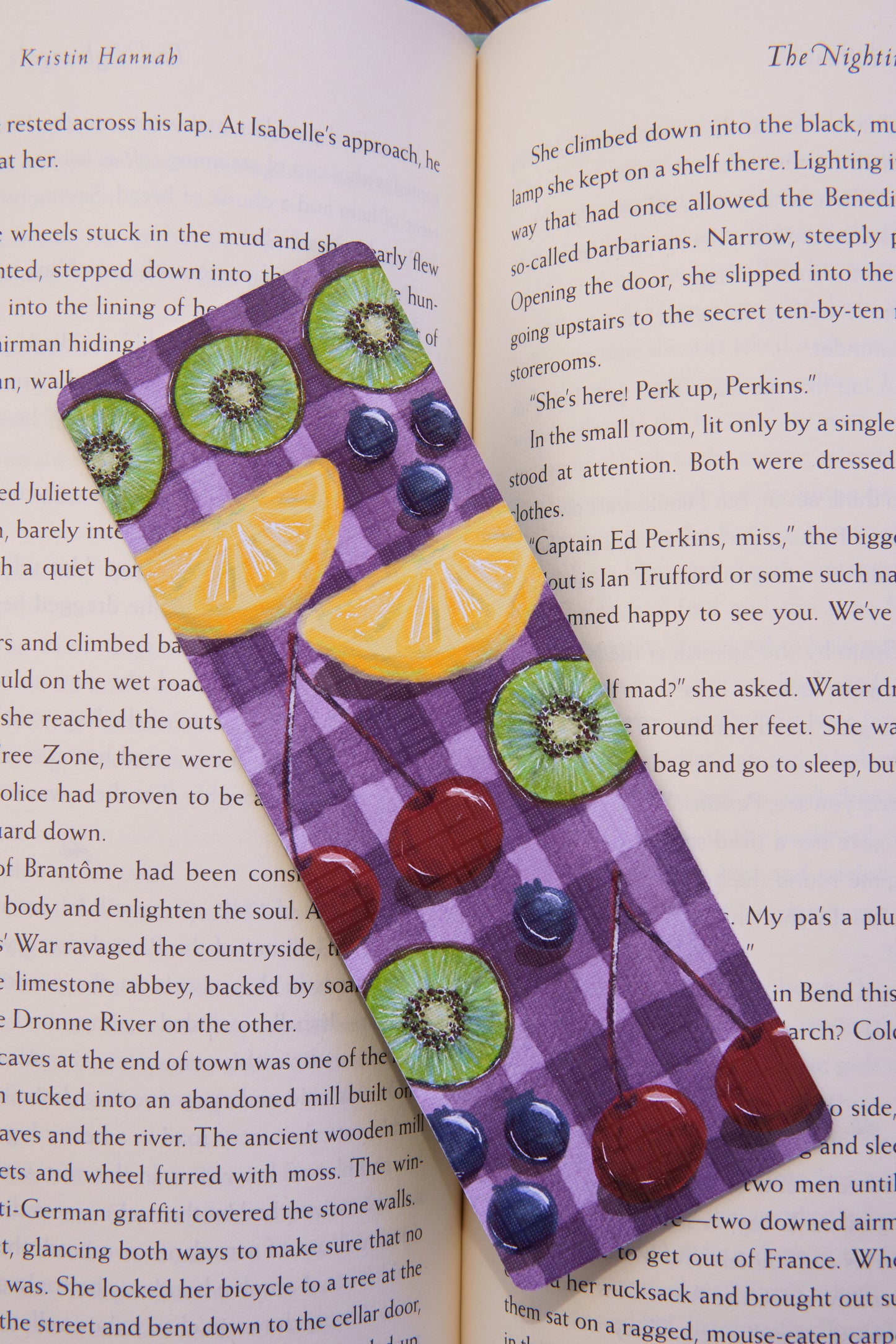 Purple Fruit Picnic Bookmark