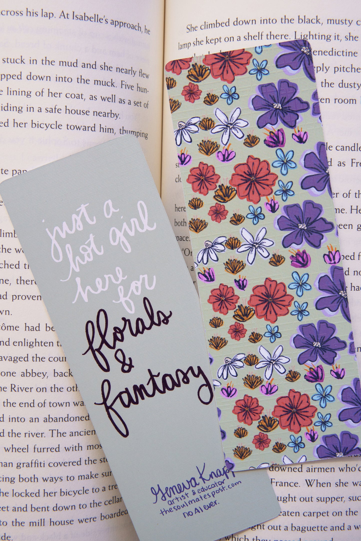 Hot Girls Florals and Fantasy Bookmark