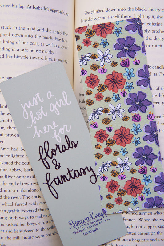 Hot Girls Florals and Fantasy Bookmark